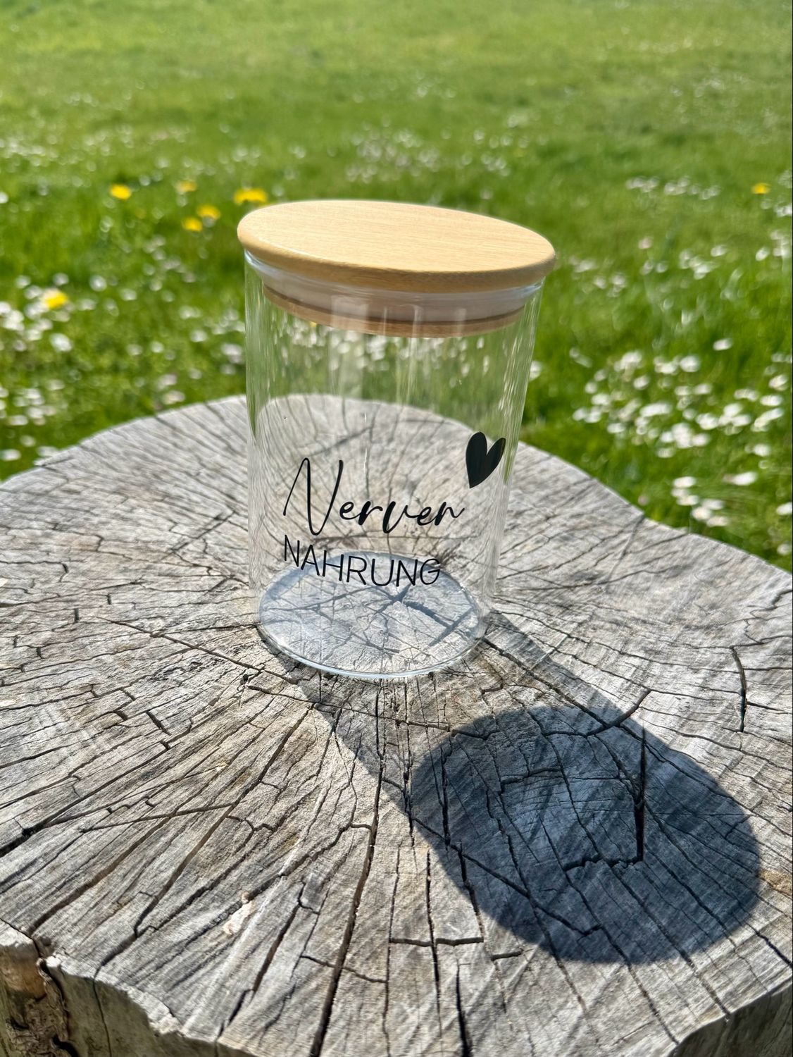 Glasdose mit Bambusdeckel