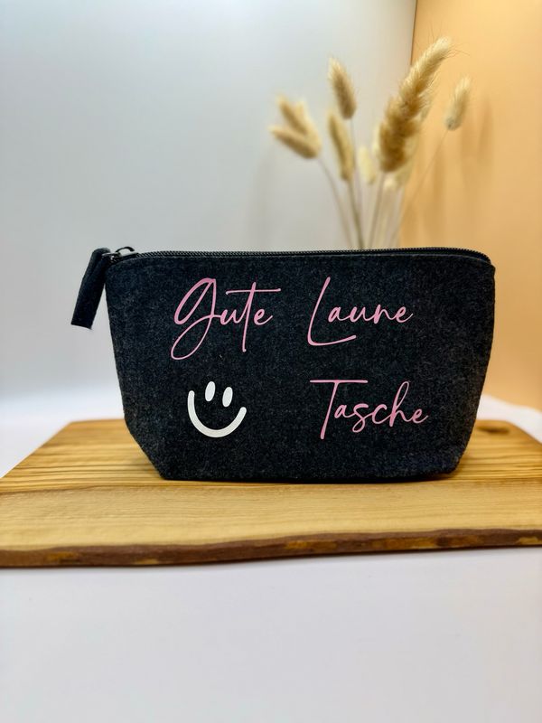 Kosmetiktasche - Gute Laune Tasche