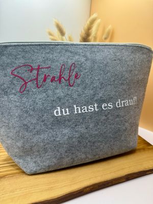 Kosmetiktasche - Strahle, du hast es drauf