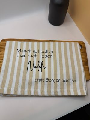 Geschirrtuch - Lieber Nudeln statt Sorgen