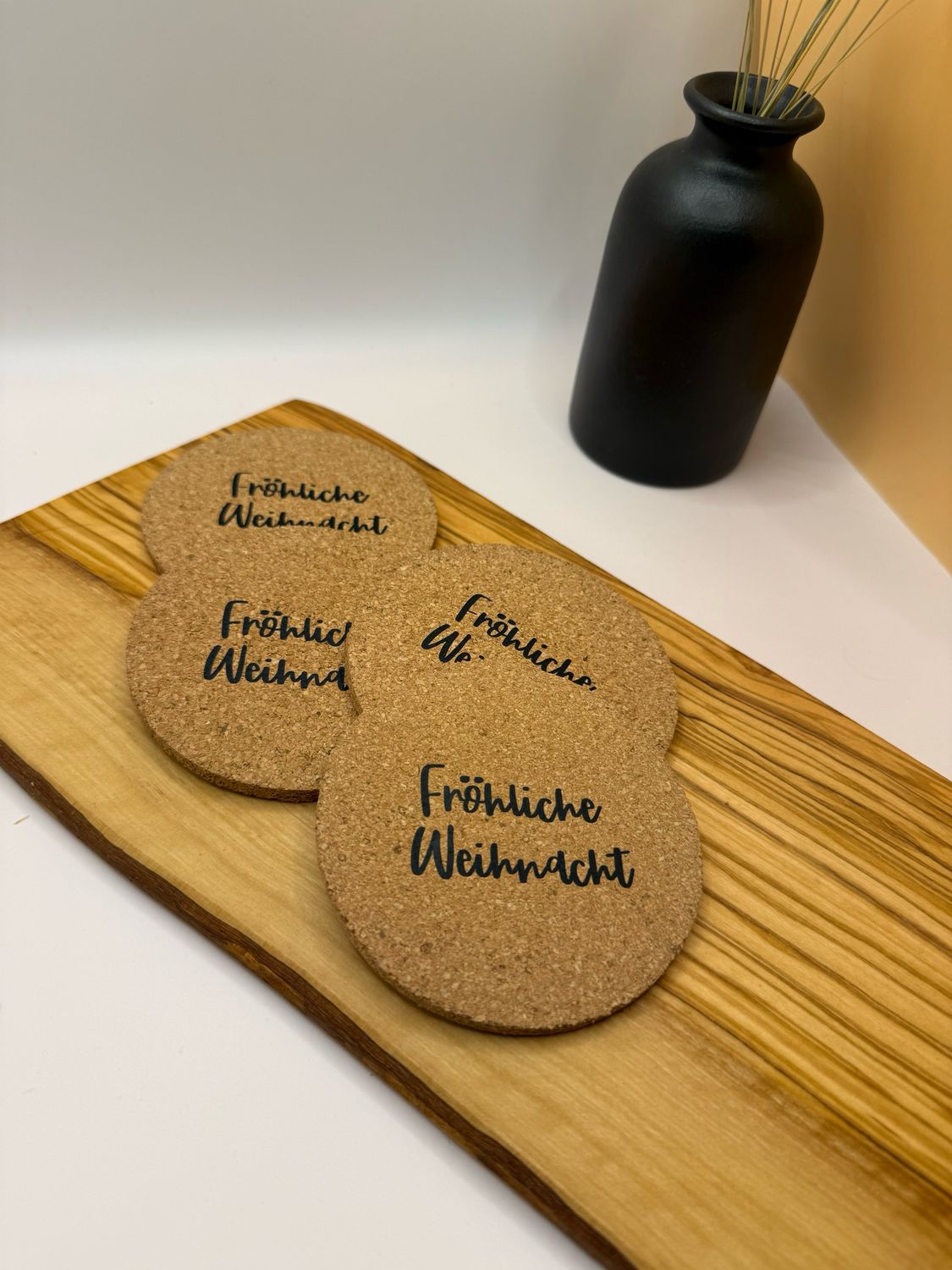 Kork Untersetzter - Fröhliche Weihnacht