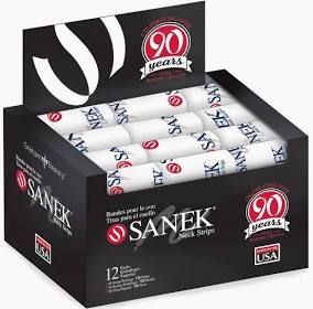 SANEK WHITE NECK STRIPS