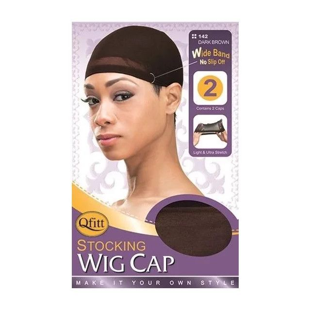 M&amp;M QFITT WIG CAP DARK BROWN #142