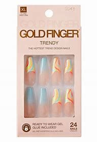 GOLD FINGER TRENDY NAILS GD43