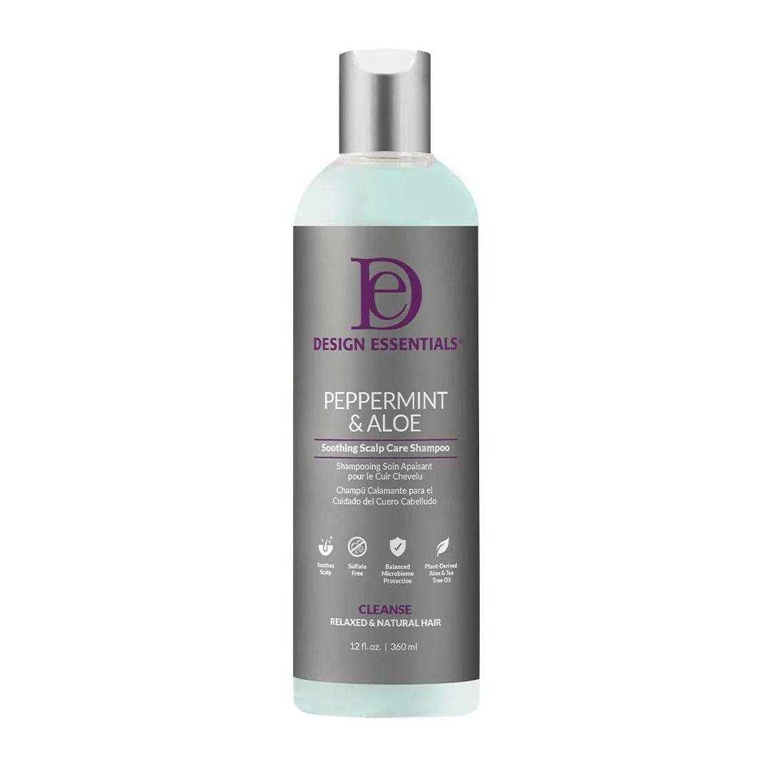 DESIGN ESSENTIALS PEPPERMINT &amp; ALOE SHAMPOO 12oz.
