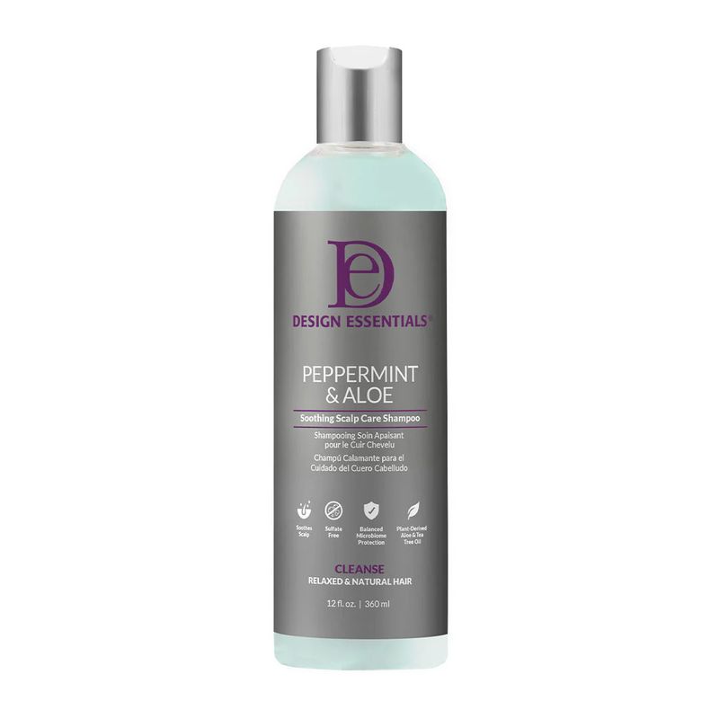 DESIGN ESSENTIALS PEPPERMINT &amp; ALOE SHAMPOO 12oz.