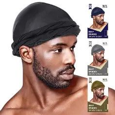 SILKY SPANDEX CROWN TURBAN