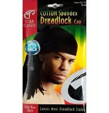 TITAN COTTEN SPANDEX LOCK CAP OPEN BLK 22152