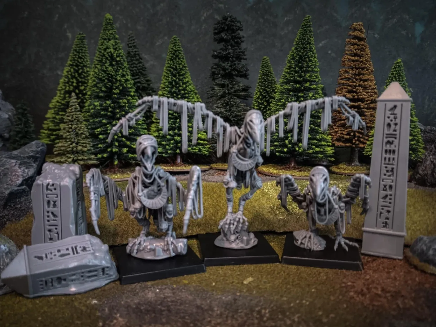 Eternal Dynasties - Sand Vultures x3 (Highlands Miniatures)