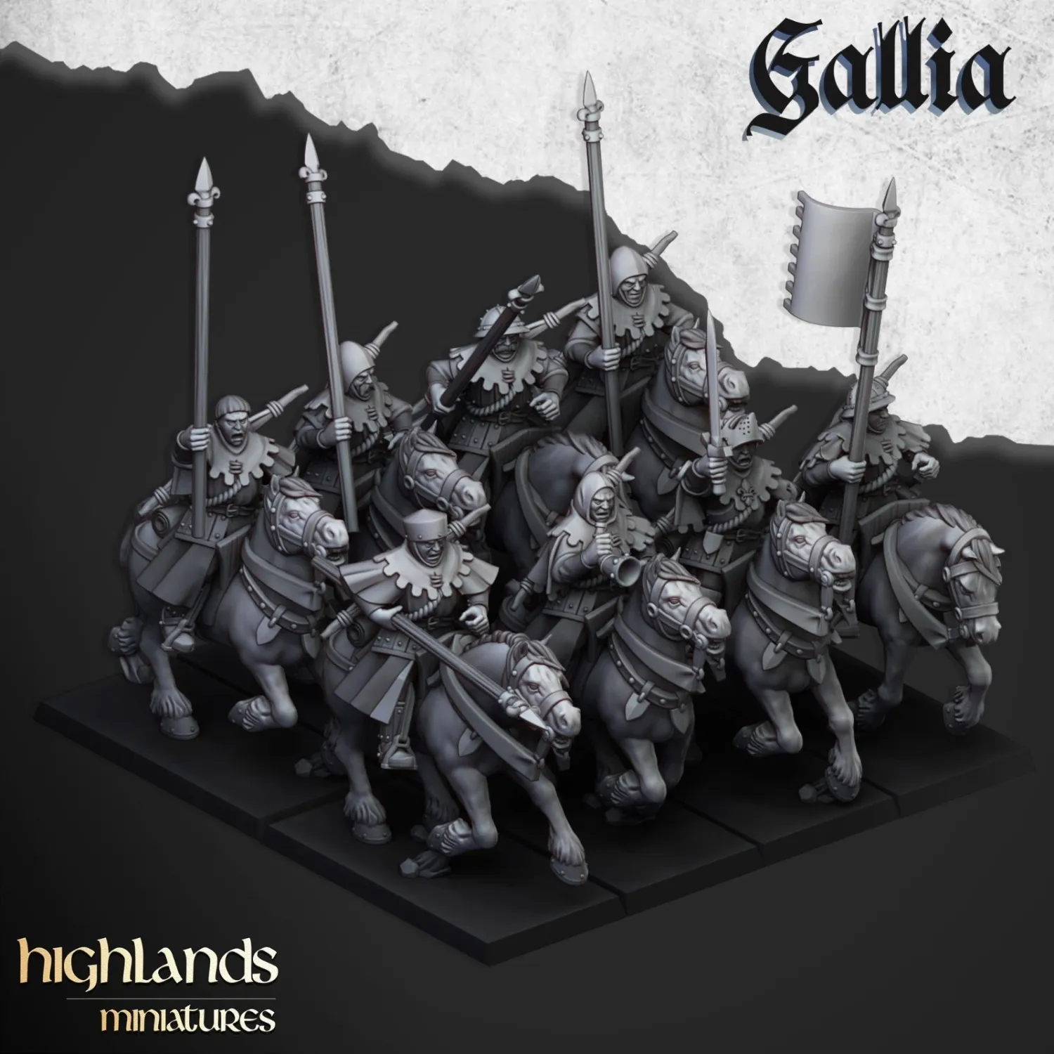 Gallia Kingdom - Mounted Men at Arms x10