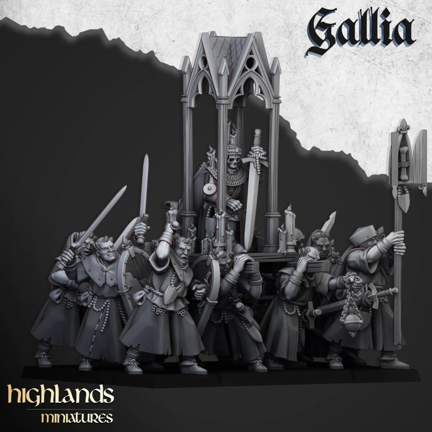 Gallia Kingdom - Pilgrims with Reliquary x6