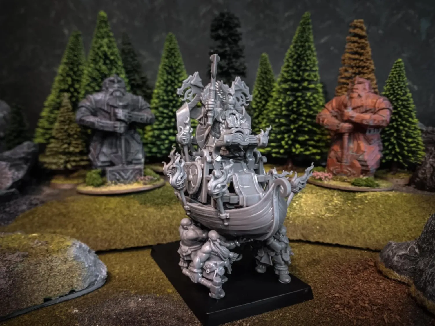 Sons of Ymir - Dwarf King on Boat Throne