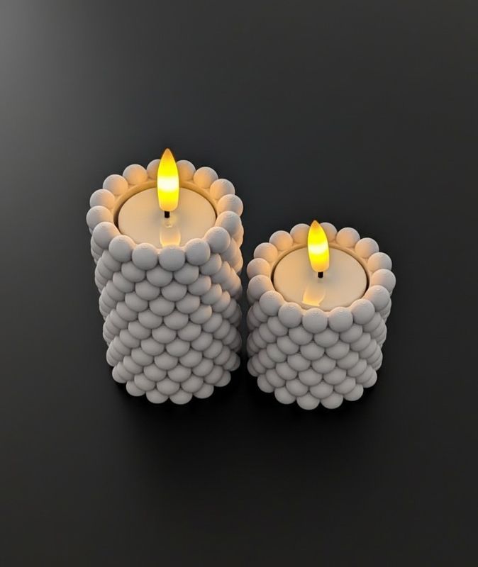 Modern Bubbles Tealight Holder Set
