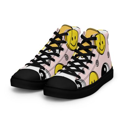 Damen-High-Top-Canvas-Schuhe mit Motiven 