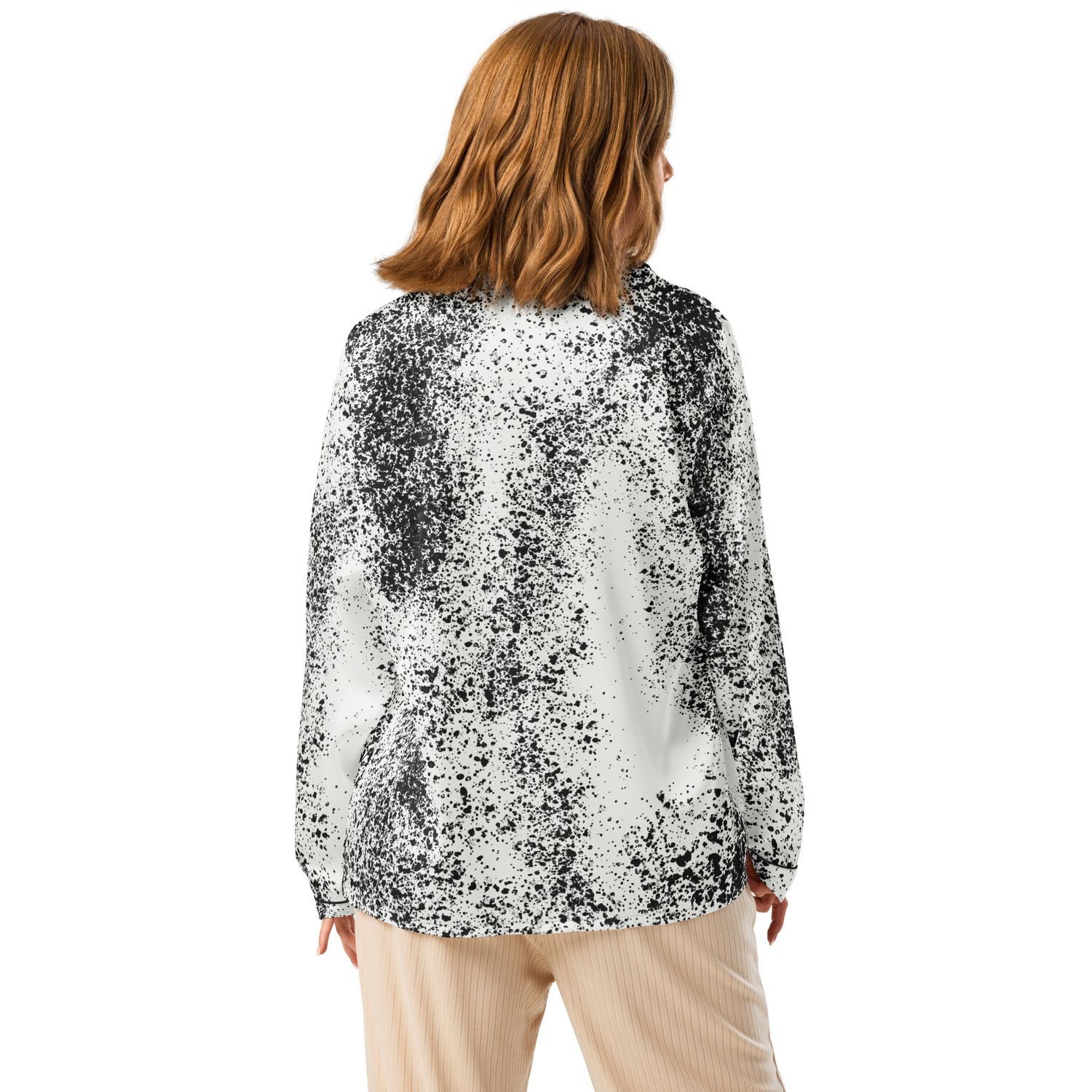 Langärmliges Pyjamaoberteil für Damen sw