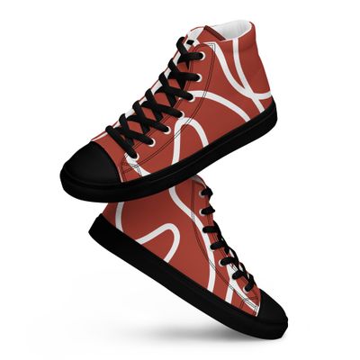 Braune Damen Sneaker mit Streifen