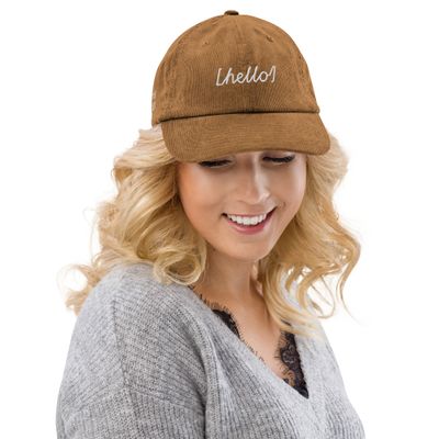 Corduroy hat brown 