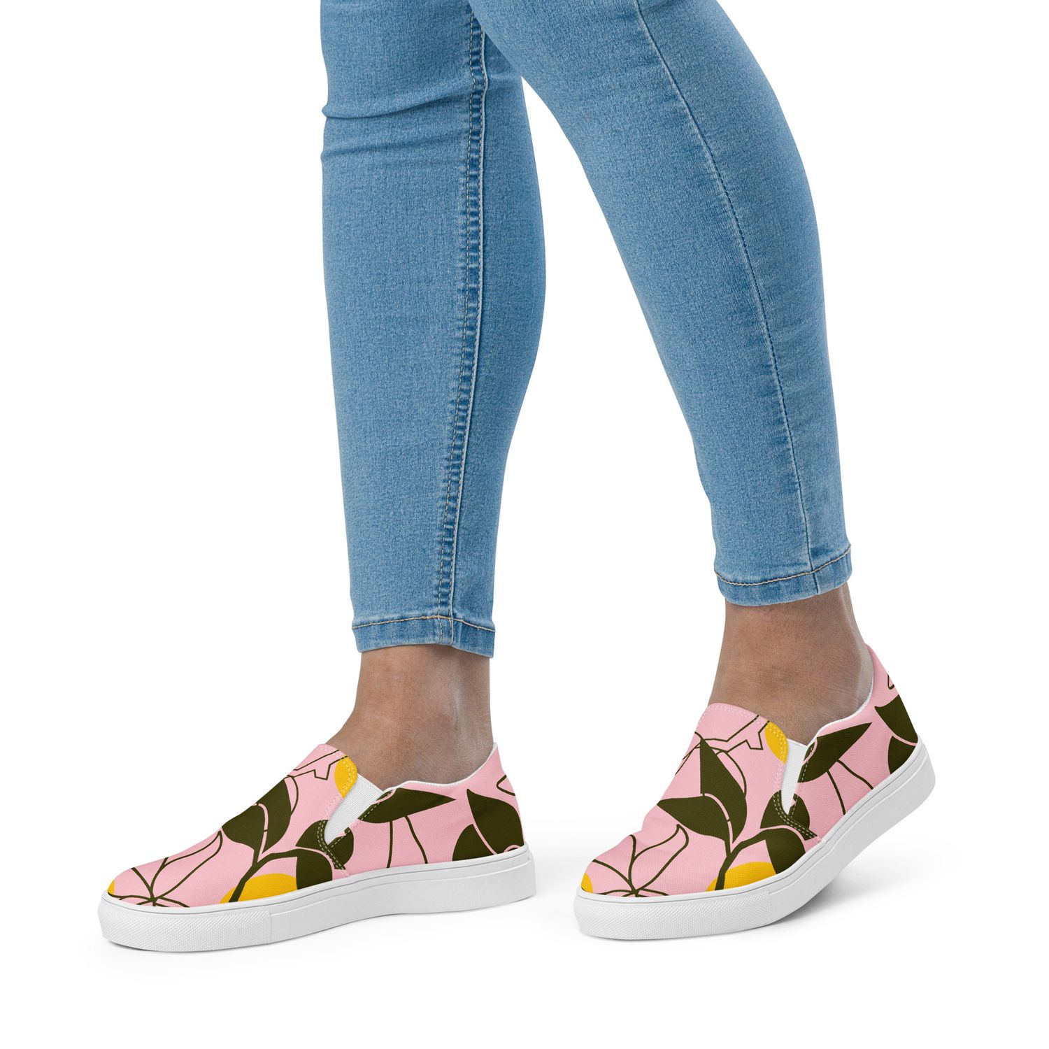 Women’s slip-on canvas shoes spring green