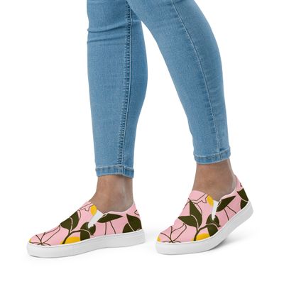 Women’s slip-on canvas shoes spring green