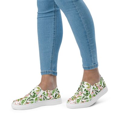women&#39;s canvas slippers shoes  Spring green