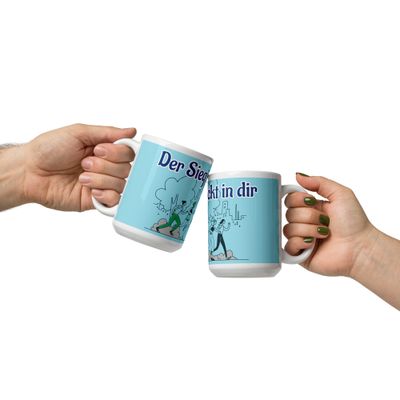 Milchkaffeetasse Weiße, glänzende