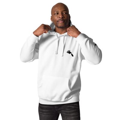 Hoodie Weiß und Baby Blau Small-foot97 Logo