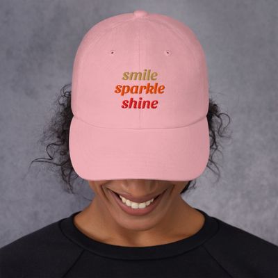 Baseballkappe in Rosa Smile 