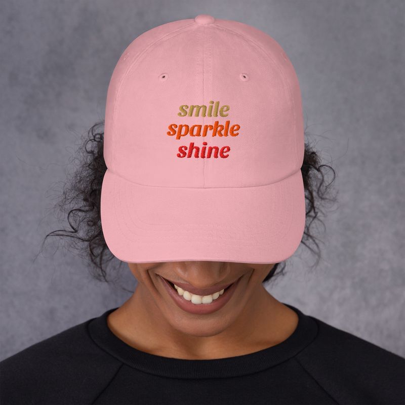 Baseballkappe in Rosa Smile 