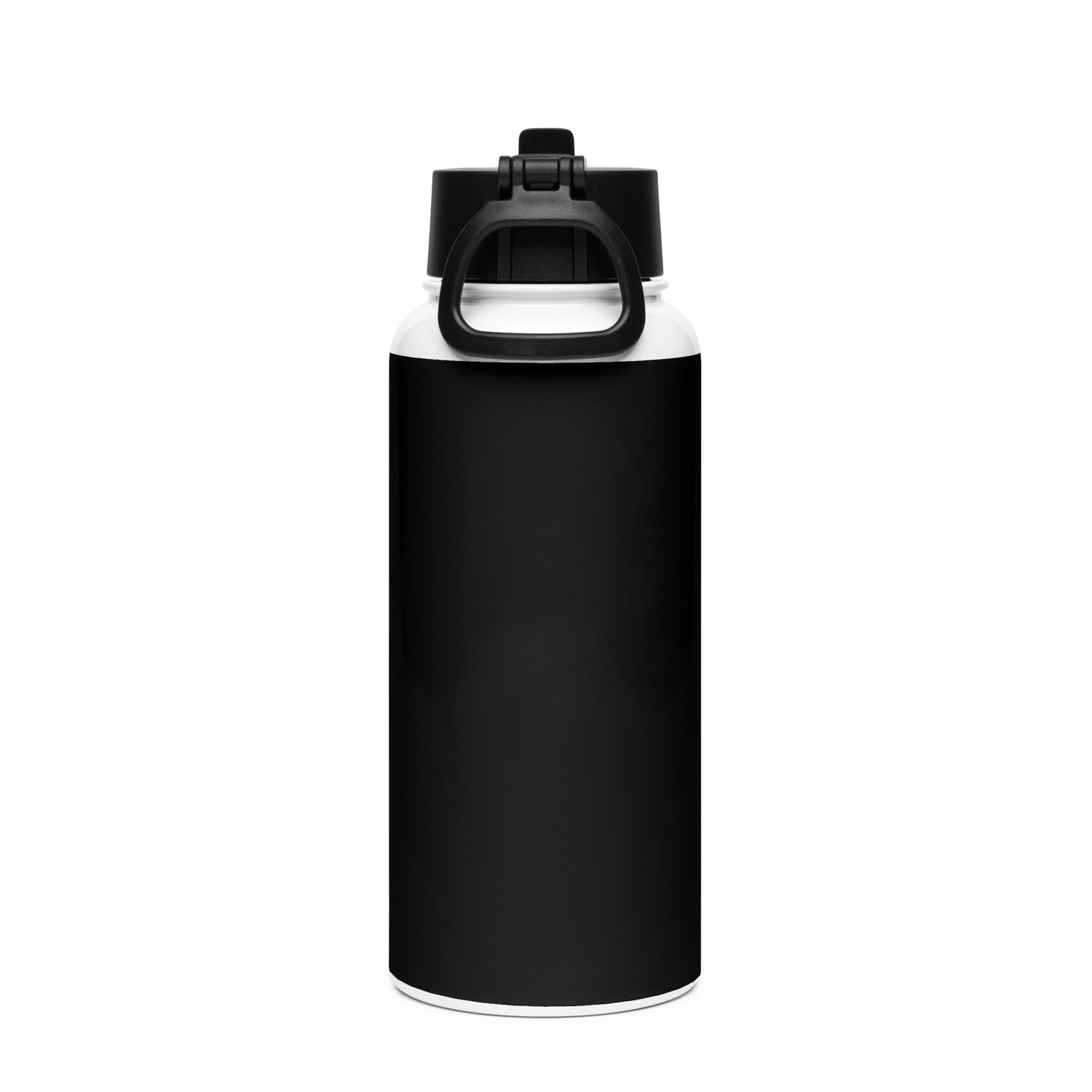 Große Edelstahl Sportflasche 950ml mit Strohhalm