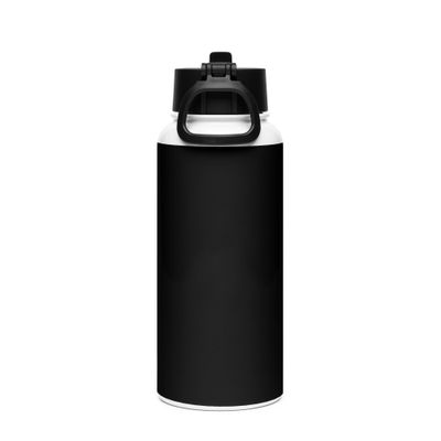Große Edelstahl Sportflasche 950ml mit Strohhalm