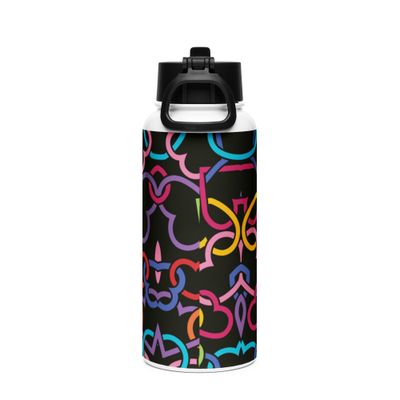 Edelstahl Trinkflasche 	&quot;Herzklammern&quot;