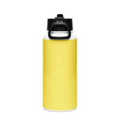 Auslaufsichere 950ml Edelstahl Trinkflasche mit Strohhalm