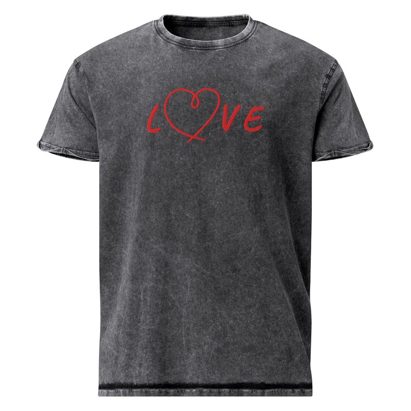 Washed Denim-T-Shirt