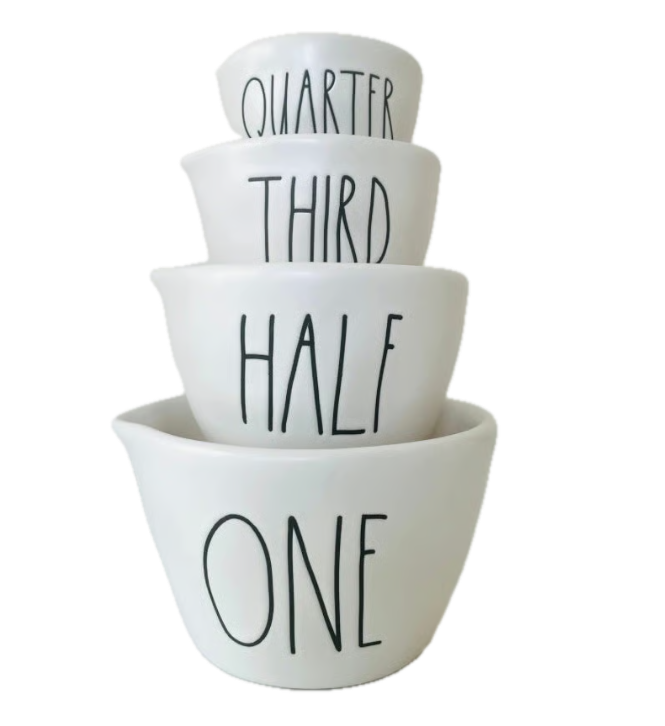 Nesting Ceramic White Measuring Cups