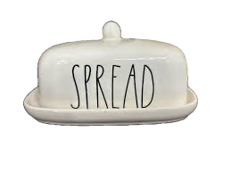 Spread Ceramic White Butter Dish