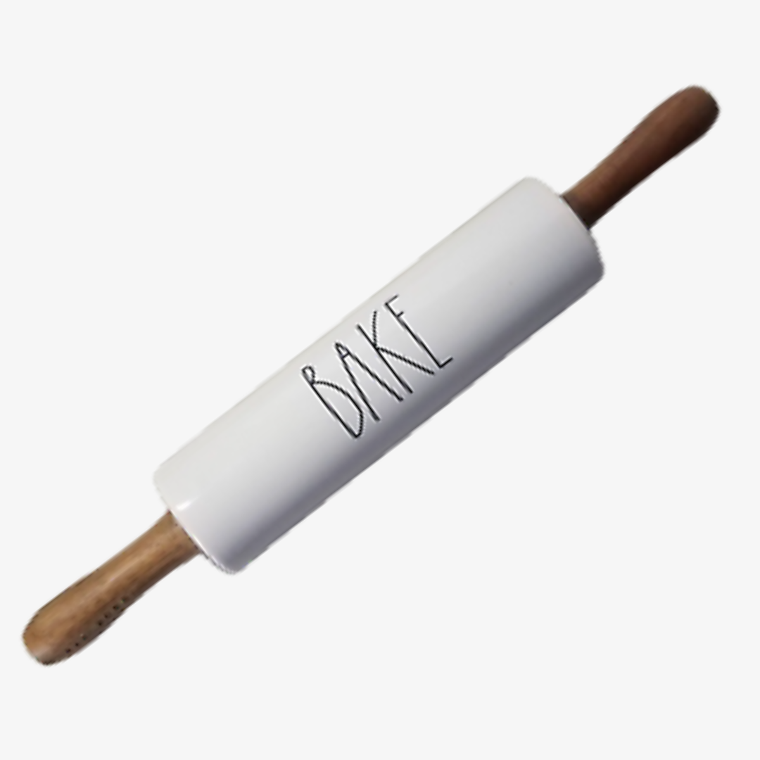 Bake Ceramic White Rolling Pin
