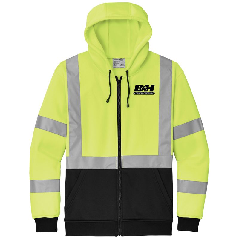 CornerStone® ANSI 107 Class 3 Heavy-Duty Fleece Full-Zip Hoodie