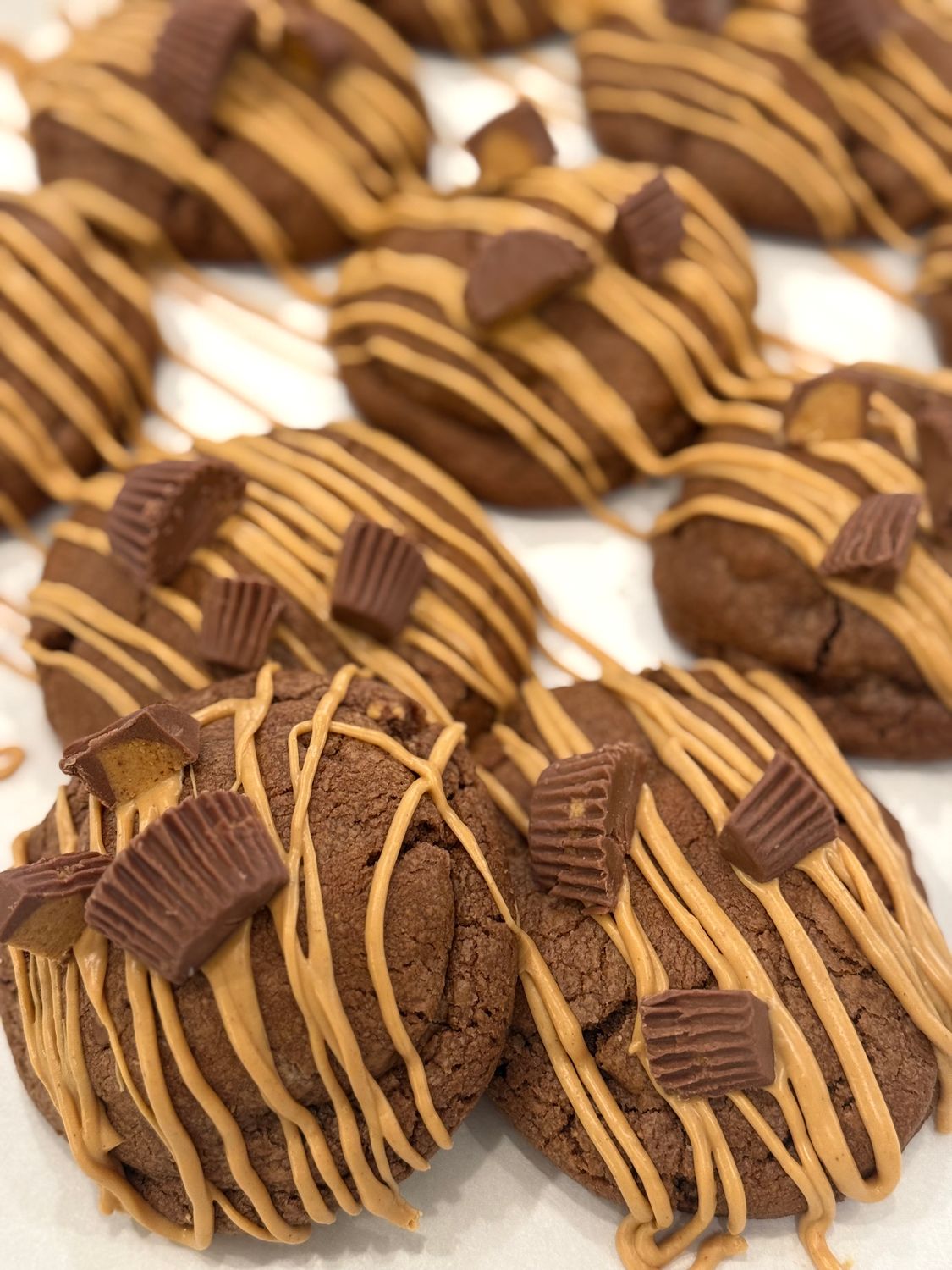 Giant Reese’s Stuffed cookies