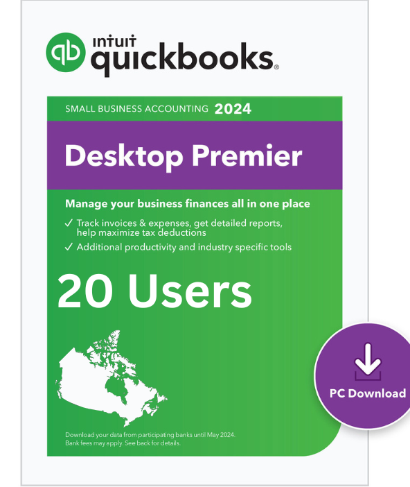 Premium Accounting Software 2024 – Canada Edition | 20 Users |