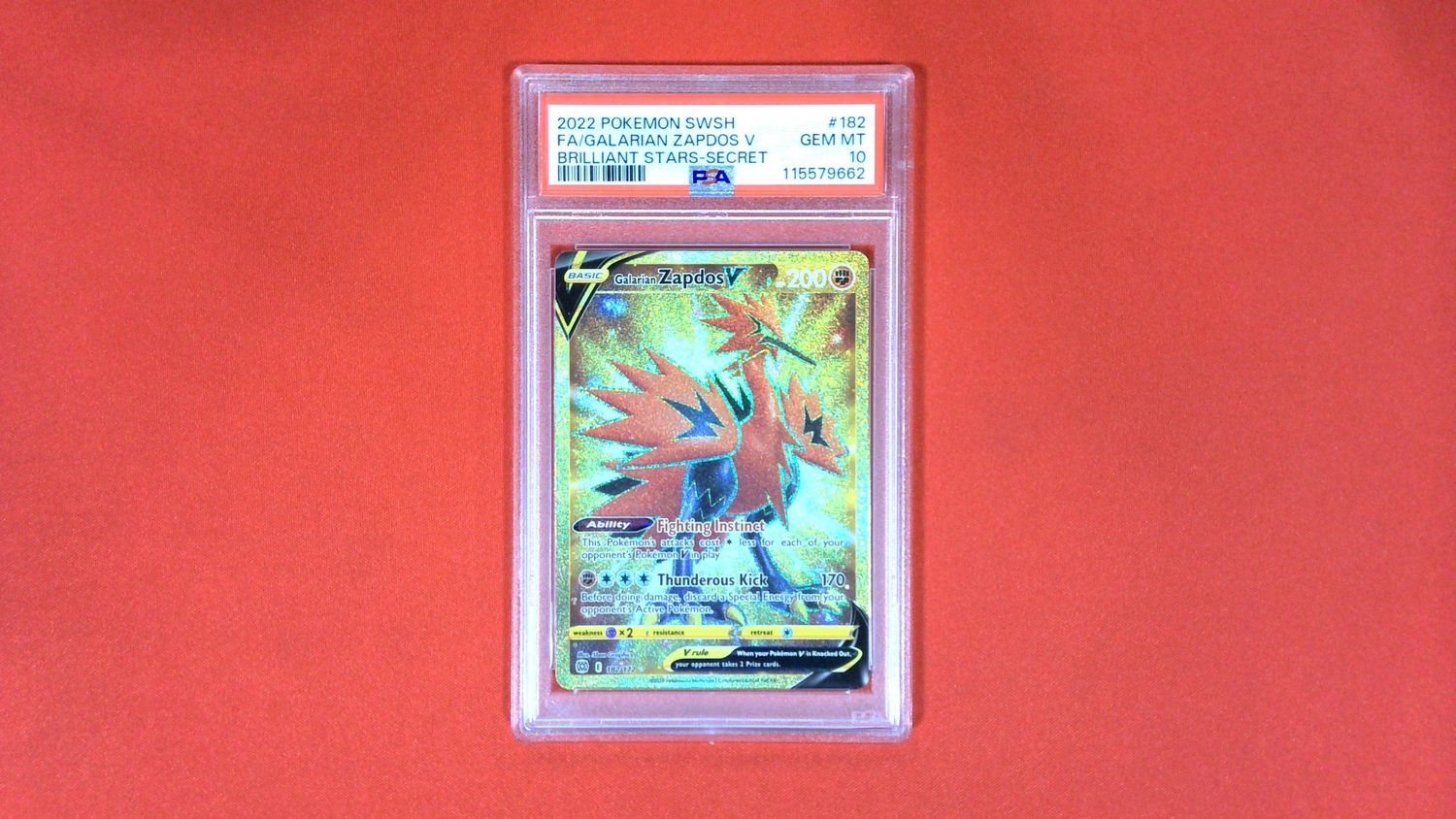 Galarian Zapdos V #182 PSA 115579662