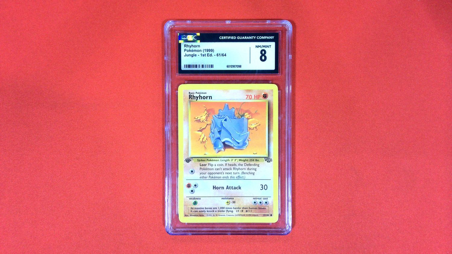 Rhyhorn 1st Ed #61/64 CGC 8 - 6012957098