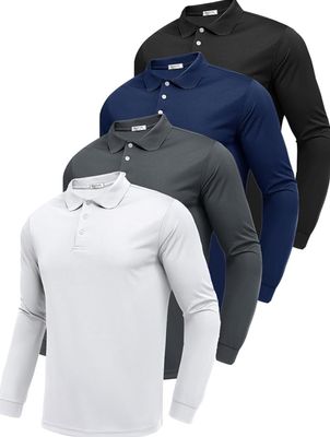 Cotton Shirt Long Sleeve Polo