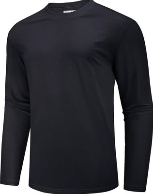 Cotton Shirt Long Sleeve, COLORS: Black, Size: S