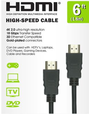 Cable -HDMI Cable - 6ft
