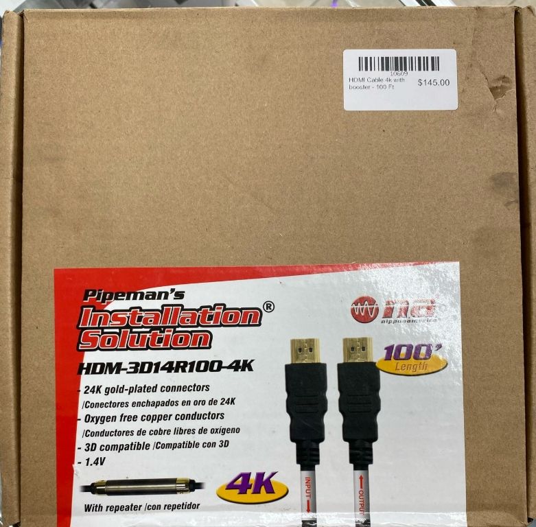 HDMI Cable 4k with booster - 100 Ft