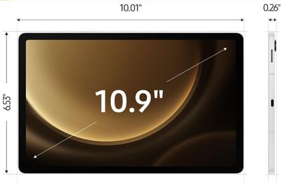 Samsung Galaxy Tab S9 FE 10.9” 128GB WiFi Android Tablet, Large Display, Long Battery Life, Powerful Processor, S Pen, 8MP Camera, Lightweight Durable Design, Expandable Storage,US Version 2023,Silver