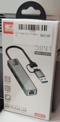 5 in 1 hub usb -3+type c 2