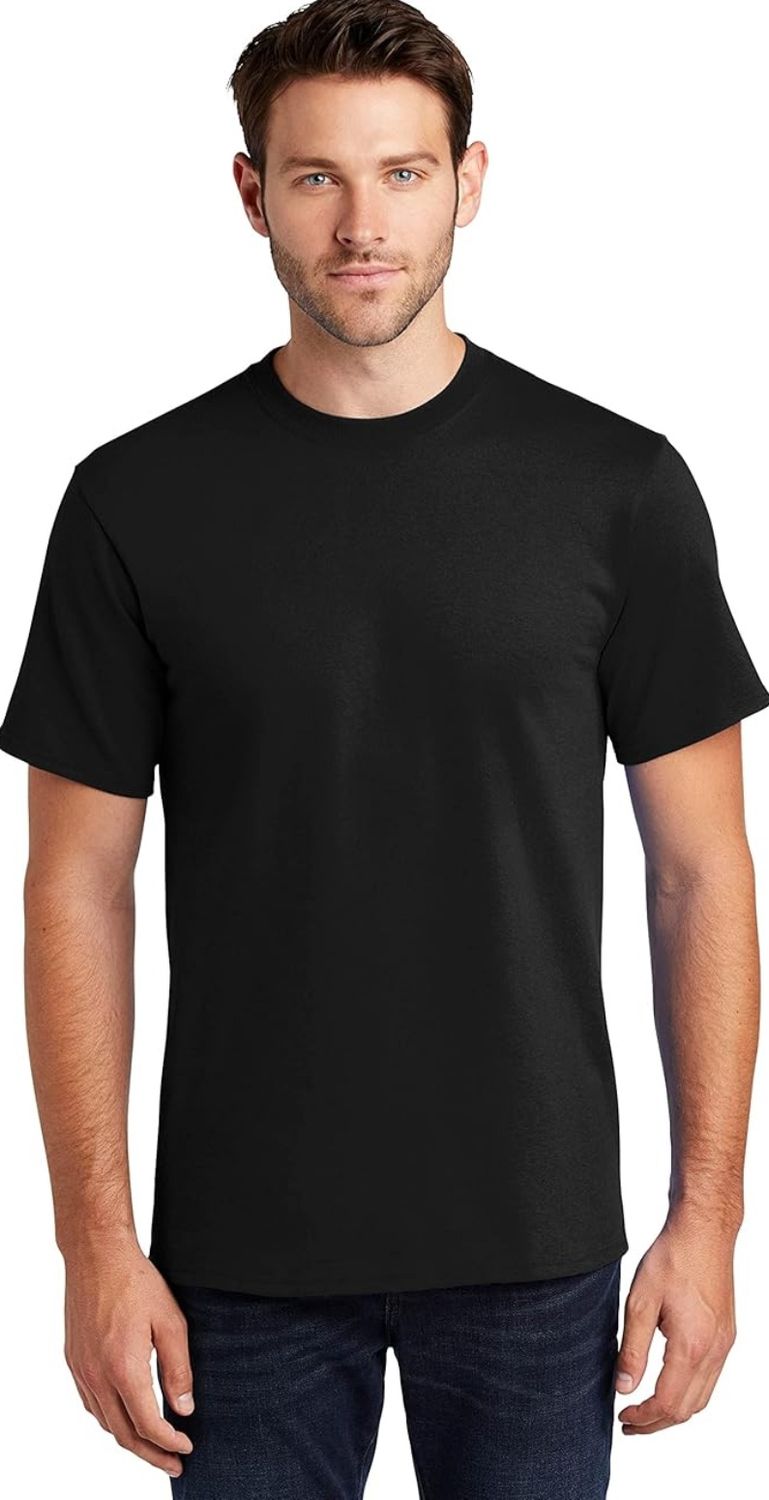 Cotton T Shirt, COLORS: Black, Size: S