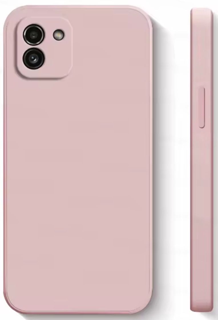 Phone Case - Silicone/ Clear, Phone Model: Samsung A03, COLORS: Pink