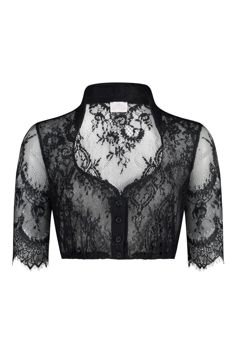 Spitzenbluse &quot;Betti&quot; 3/4-Arm schwarz